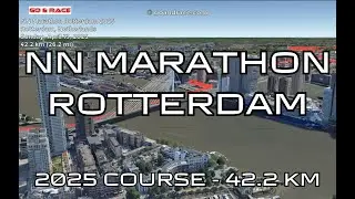 NN Marathon Rotterdam 2025: fly over the marathon course! Video of the race path.