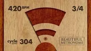 420 BPM 3/4 Wood Metronome HD