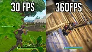 FORTNITE RENDER SETTINGS SHOWCASE 30FPS vs 60FPS vs 120FPS vs 240FPS vs 360FPS