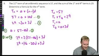 Grade 12 1.1 Sequences and Series Exercise 1 Question 9