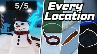 [Quest Guide] ALL SNOWMAN PIECES Locations - 🔪Survive The Killer