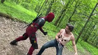Deadpool and Wolverine. Exclusive footage of the shooting! #deadpool #marvel #wolverine