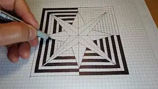 How to Draw an Optical Illusion of a Star with #design #patterns
