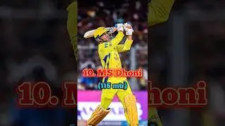 TOP 10 Longest Sixes in IPL History 😈🔥💯 #top10 #ipl #longestsixes #ytshorts #trending