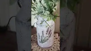 Декупаж старого бидона