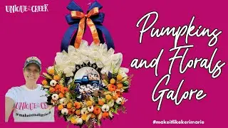 Fall Inspired Wreath | Pumpkins and Florals | UITC Character Board