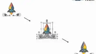 start up rocket idea flat powerpoint design