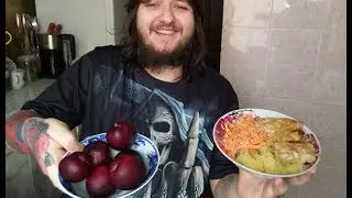 ОБЕДАЮ ПЮРЕШКА С РУБЛЕННЫМИ КОТЛЕТАМИ И САЛАТИК | МУКБАНГ ПЮРЕШКА С КОТЛЕТКОЙ