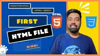 HTML Create First File and Understand Use Of Default Tags Hindi - 02 - Az Bytes