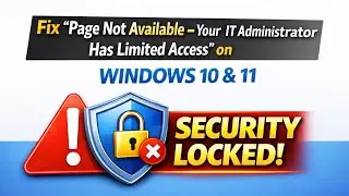 Fix “Page Not Available – Your IT Administrator Has Limited Access” on Windows 10/11