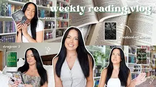 reading 4 fantasy romance books, continuing series, & an exciting ARC 📖🐉 weekly reading vlog