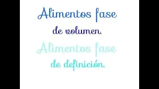 ¿Qué alimentos consumir en volumen y cuáles en definición?
