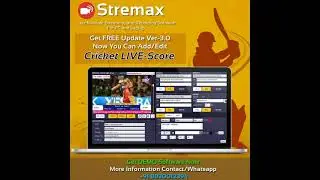 Now You Can Cover Sport Event In-build Cricket Score Overlay Stremax