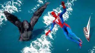 GTA 5 Spiderman vs Kong Ragdolls vol.1 (Euphoria physics)