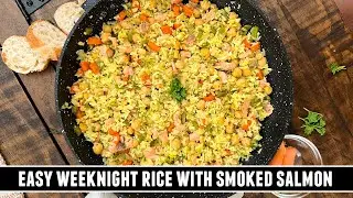 EASY Weeknight Rice with Smoked Salmon | Quick & Tasty ONE-PAN Recipe
