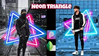 PicsArt Neon Triangle Editing | Photo Editing | Picsart Editing New Style