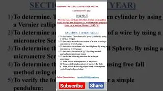 Physics Important Practical intermediate 2023 #exam #board #physics @OnlineClasswithIqra #important