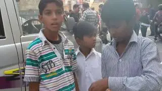 Children in India selling firecrackers illegally!