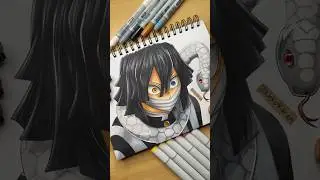 Draw the Serpent Hashira from Demon slayer! #shorts #anime #easydrawing