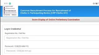 IBPS Clerk Prelims Scorecard Out 🔥#ibpsclerk