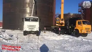 Монтаж резервуара РВС 3000 парк ГСМ сварка+