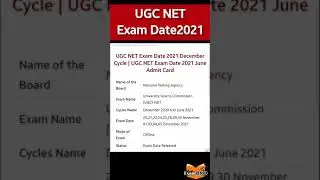 UGC NET Exam Date 2021 Released | ugc net exam date 2021 | 
