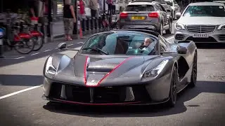 Supercars in London May 2023 - #CSATW510 LaFerrari Aperta, Koenigsegg One1, SVJ, SLR, 993 GT3