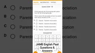 JAMB English Past Questions & Answers of the Day 