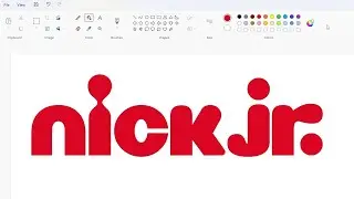 How to draw a red Nick Jr. logo using MS Paint | How to draw on your computer