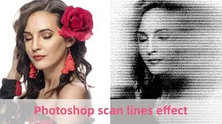 photoshop scanline effect, photoshop tips