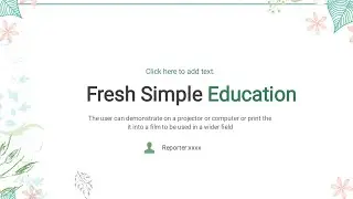 Fresh simple education  PowerPoint Preview