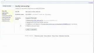 How to Verify a Site in Google Webmaster Tools