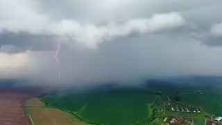 В грозу на дроне (оригинальный звук)