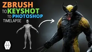 ZBrush to Keyshot to Photoshop Timelapse - 'Wolverine x Venom' Concept