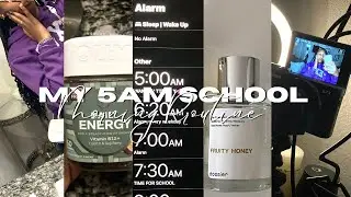 MY 5 A.M. SCHOOL MORNING ROUTINE + Chitchat grwm