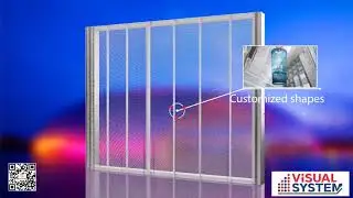 Прозрачные Лед экраны. Сборка и монтаж.  Visual System