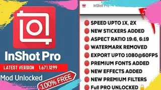 How to get inshot mod apk full unlocked 2020 | Latest version 1.671.1299