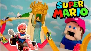 Super MARIO KART Hot Wheels Movie DK Jungle Raceway Track Set & RARE Figure