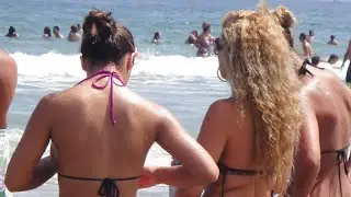 🏖️ Topless Beach Girls Walking Sunbathing Hot Topless Holiday Beach Girls #Topless