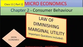 CH 2, Class11, Law of Diminishing Marginal Utility. Malayalam explanation.