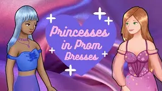 DESIGNING PROM DRESSES for the PRINCESSES (part 3)【speedpaint】