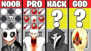 Minecraft Battle: SCP-096 & SCP-173 CRAFTING CHALLENGE - NOOB vs PRO vs HACKER vs GOD ~ Animation