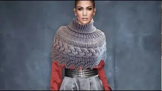Knitted collar with shoulder straps. In one evening. 