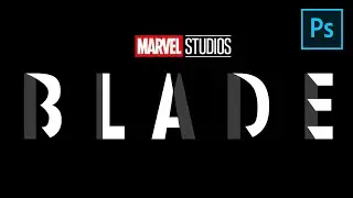 BLADE de Marvel Studios Texto con PHOTOSHOP