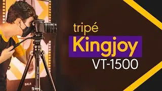 Tripé Kingjoy VT-1500 Profissional e Semi Hidráulico