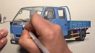 Drawing a JMC Shunda truck