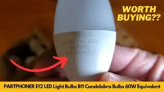 PARTPHONER E12 LED Light Bulbs B11 Candelabra Bulbs 60W Equivalent, Non Dimmable 6W | Worth It?