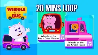 Wheels on the Bus | Kidloland | Nursery Rhymes & Songs | 20 Mins LOOP