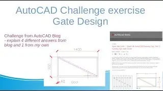 AutoCAD Challenge exercise tutorial : Gate Design