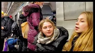 Passengers in Subway St Petersburg Russia LIVE (Hidden) Camera. Metro in Russia, Trip St Petersburg
